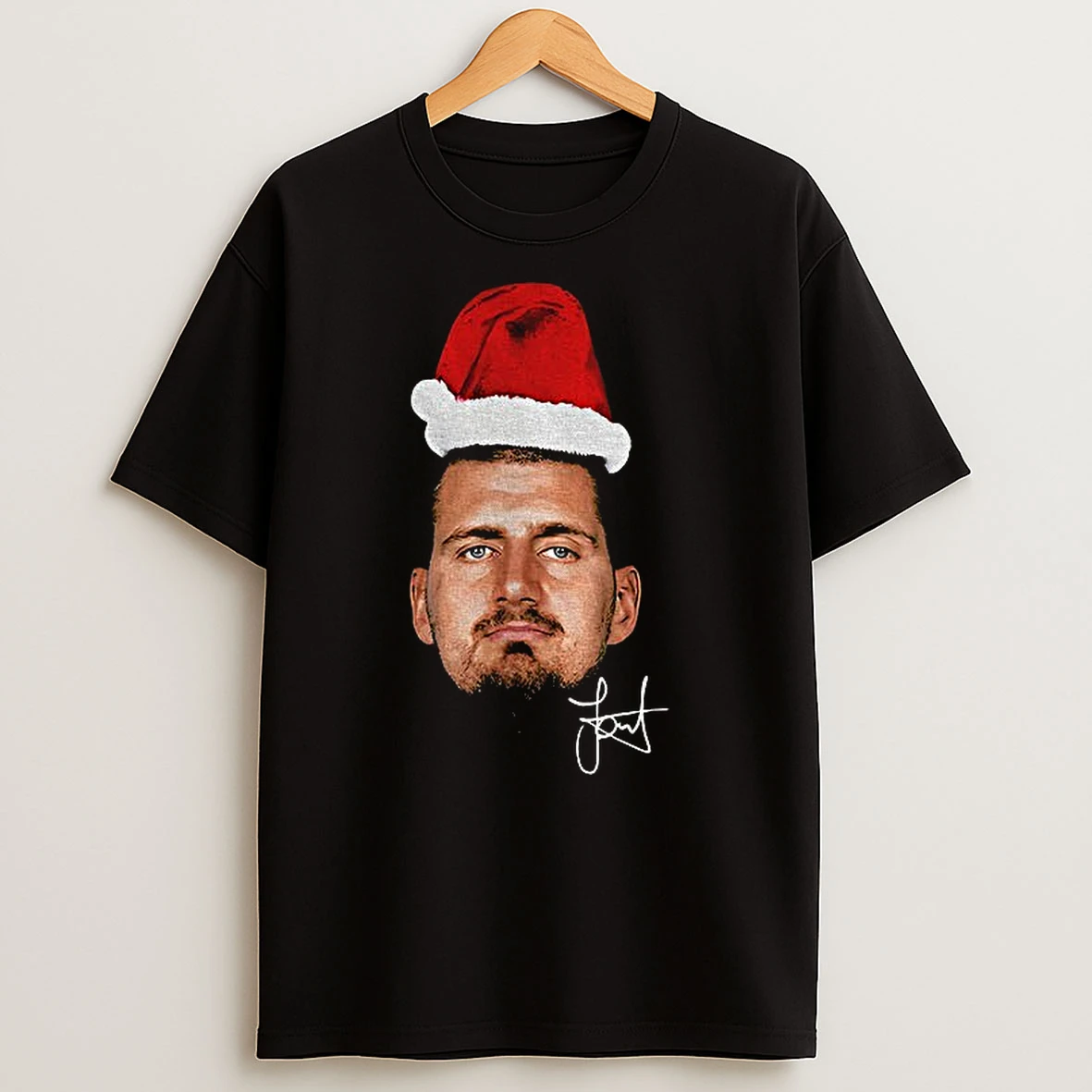 Nikola Jokic Santa Hat Ugly Christmas Denver Nuggets T Shirt