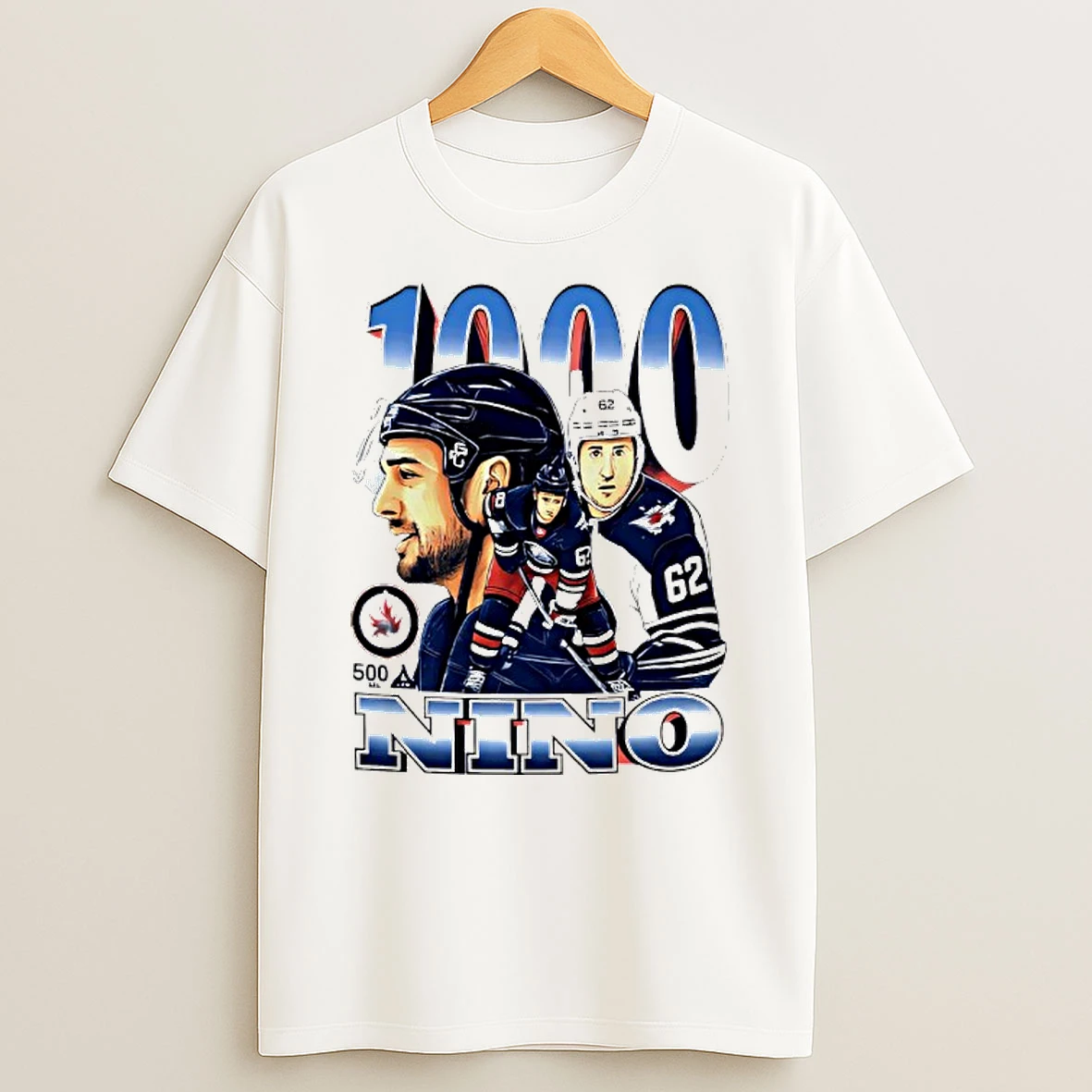 Nino Niederreiter 1000 Games Hockey T Shirt