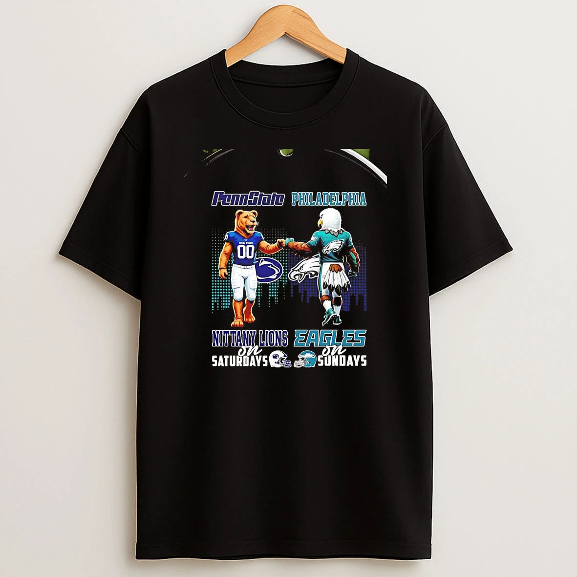 Nittany Lions On Saturdays Philadelphia Eagles On Sundays Mascot Chriast T Shirt