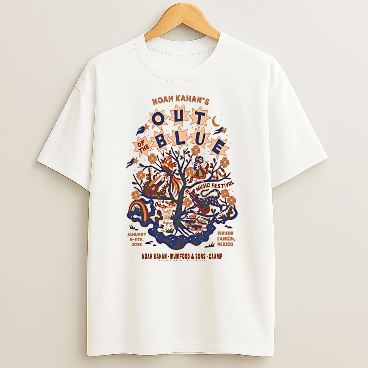 Noah Kahan Riviera Cancun January 8 11 2026 Show T Shirt
