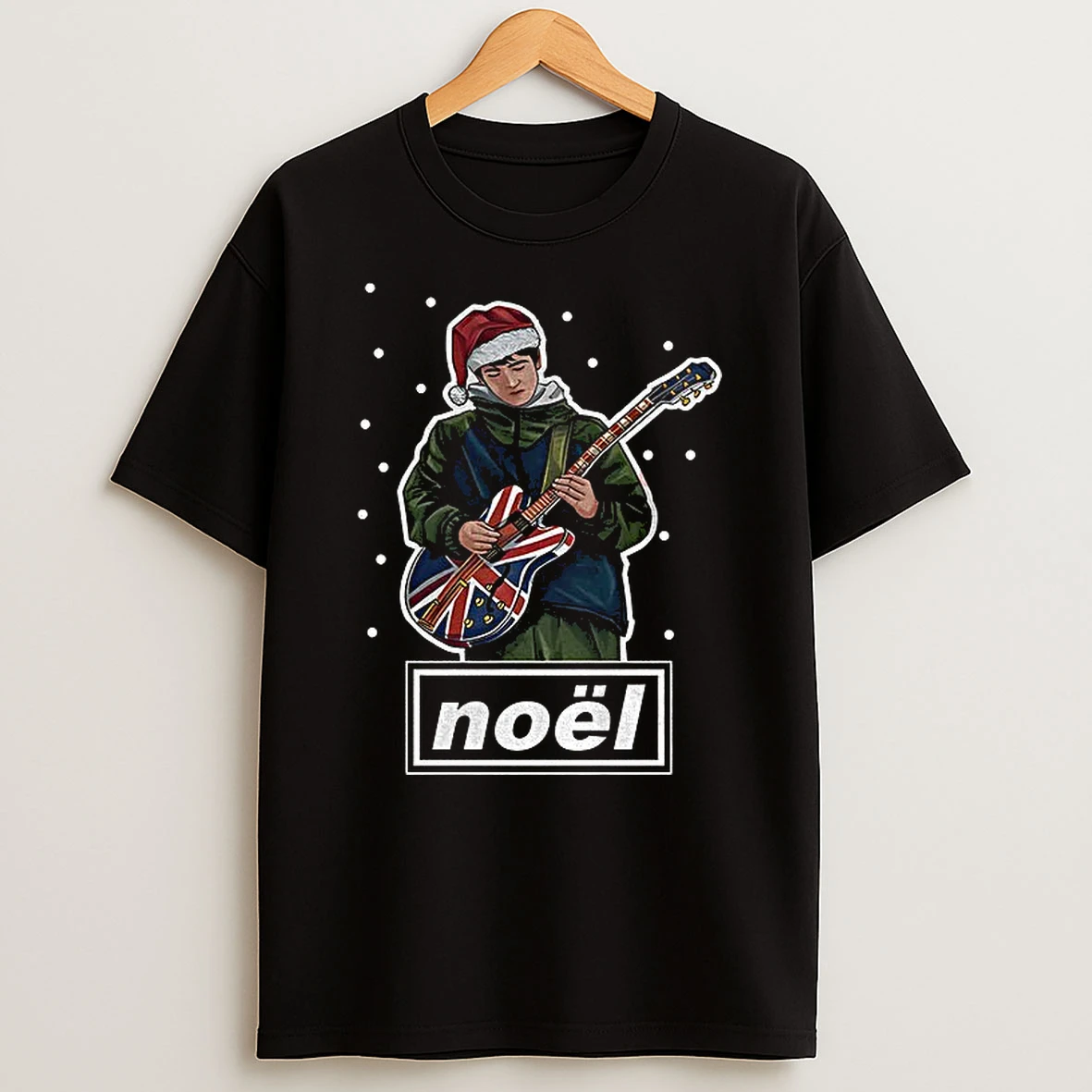 Noel Gallagher Santa Hat Oasis Themed Merry Christmas T Shirt