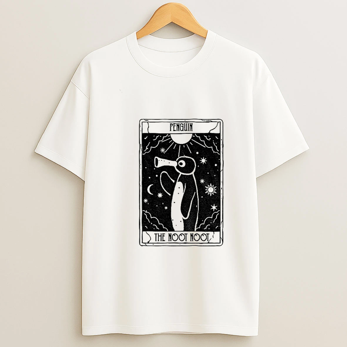 Noot Noot Funny Tarot Card Penguin T Shirt