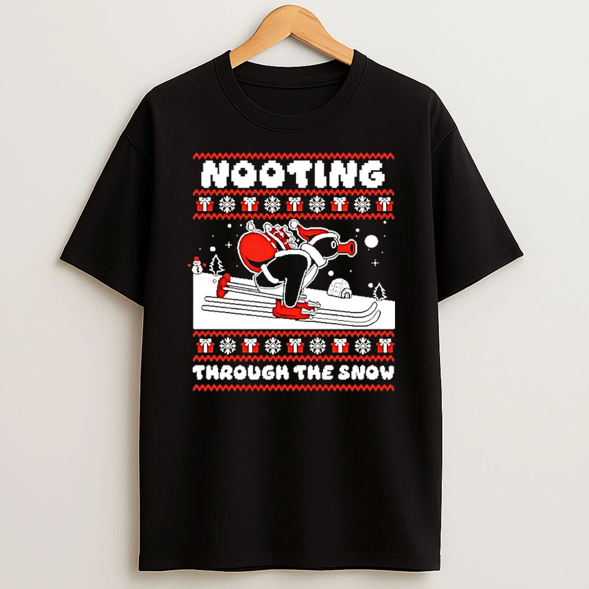 Nooting Through The Snow Ugly Christmas T Shirt