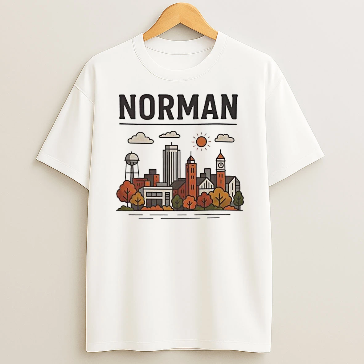 Norman Skyline Oklahoma Game Day T Shirt