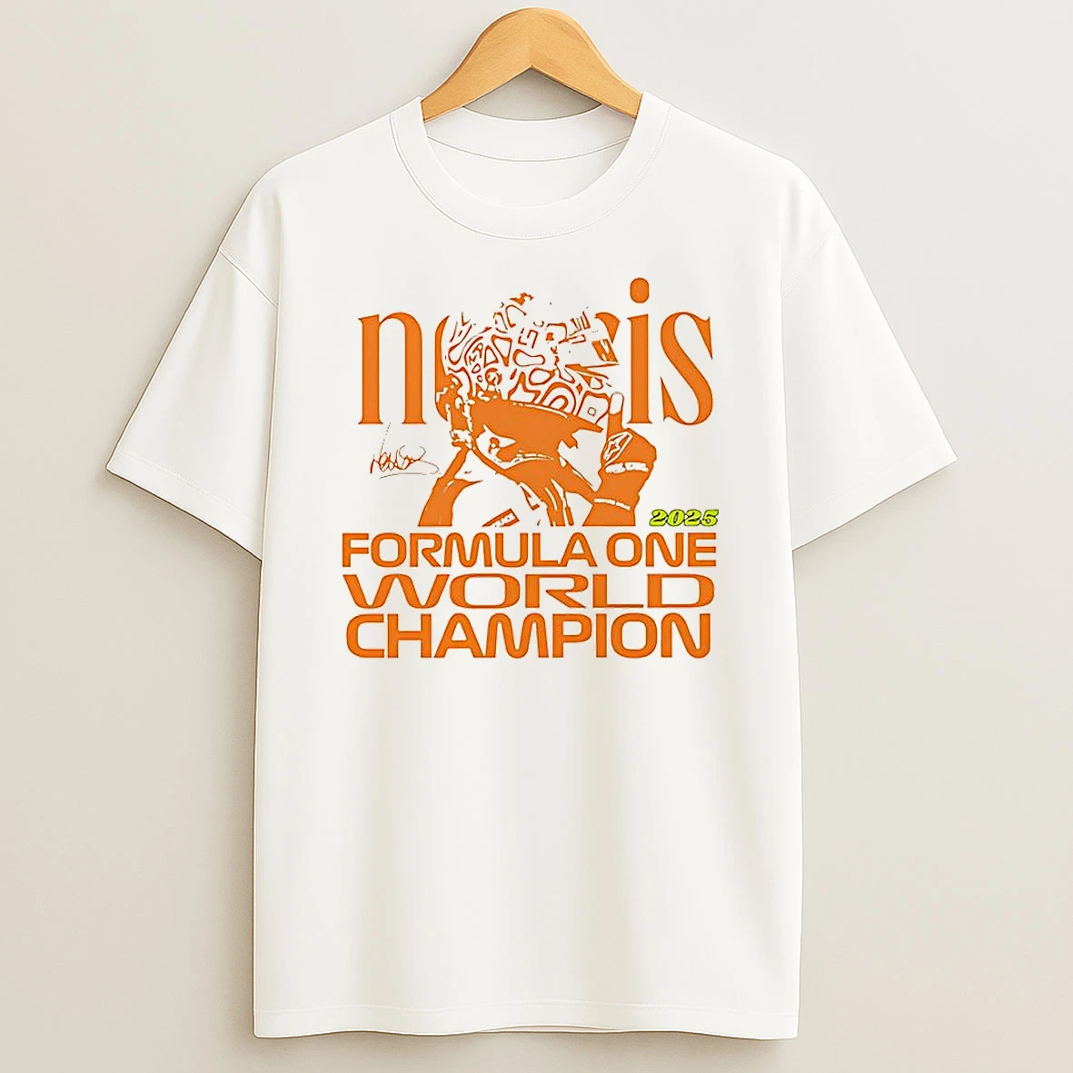 Norris Mclaren 2025 World Champion Formula One Signature T Shirt