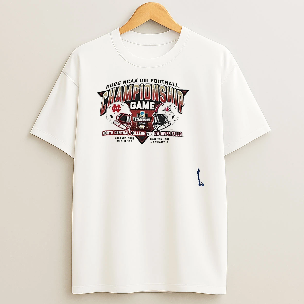 North Central College Vs Uw River Falls Division Iii Football Championship Game Helmet T Shirt