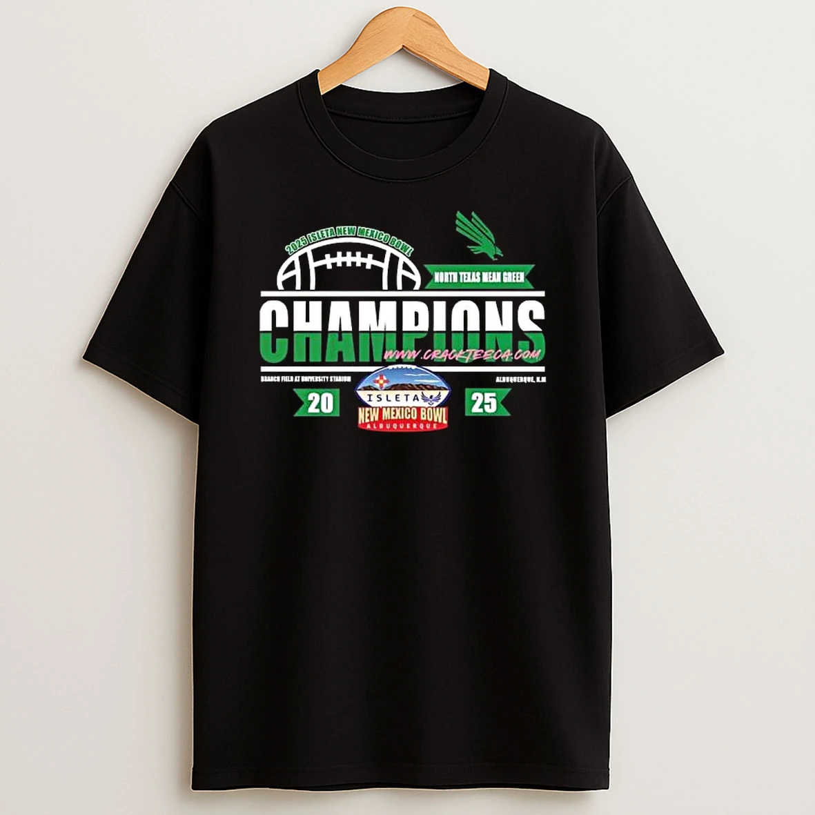 North Texas Mean Green 2025 Isleta New Mexico Bowl Champions At University Stadium On December 27 Locker Room T Shirt