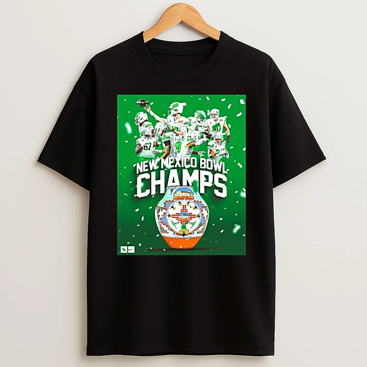 North Texas Mean Green Football To The Champions 2025 Isleta New Mexico Bowl T Shirt