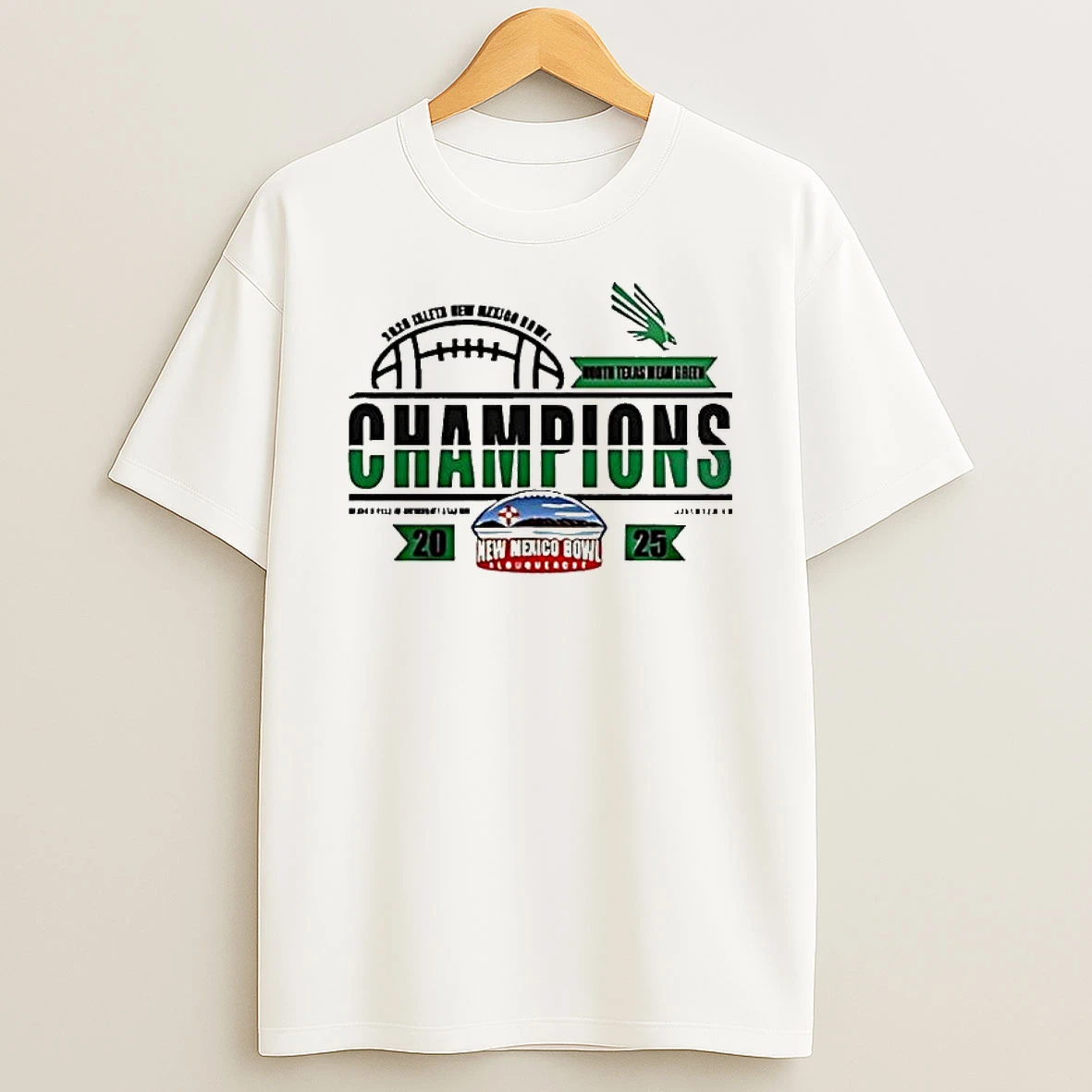 North Texas Mean Green Football Won Isleta New Mexico Bowl Champions 2025 Logo T Shirt