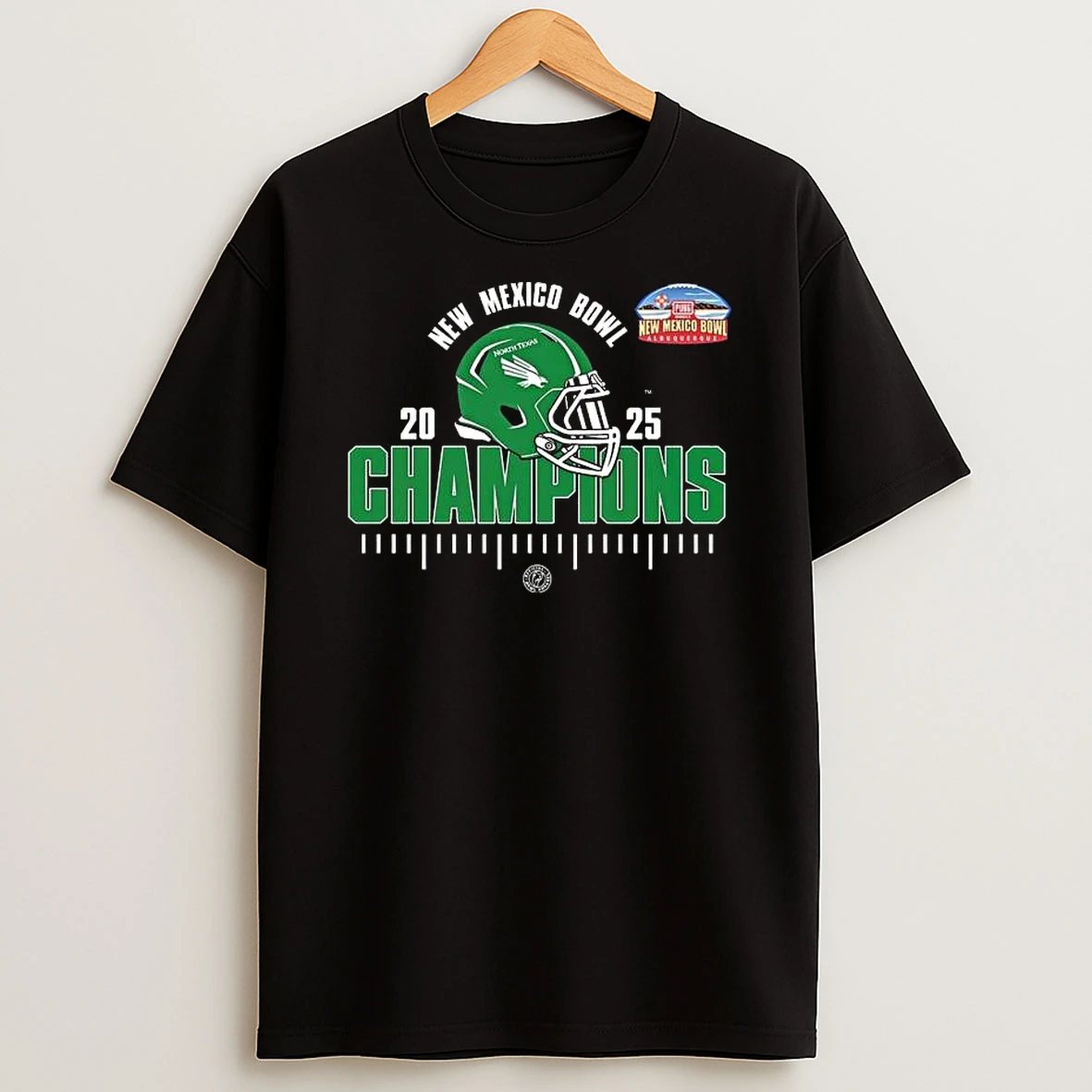 North Texas Mean Green New Mexico Bowl Champions 2025 Ncaa Football Helmet Logo T Shirt