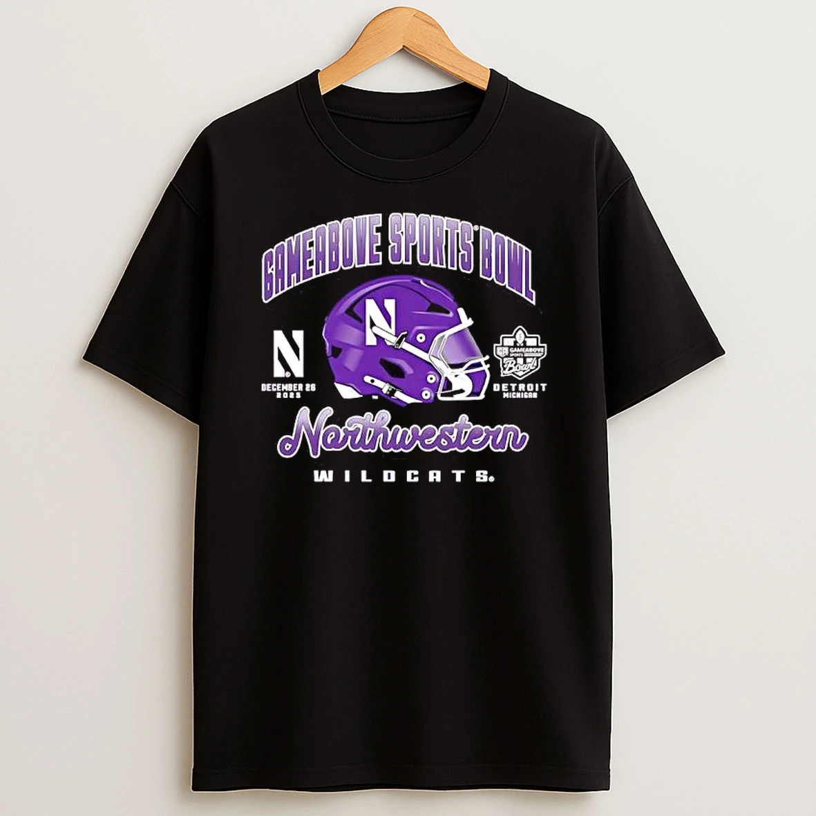 Northwestern Football 2025 Gameabove Sports Bowl Wildcats T Shirt