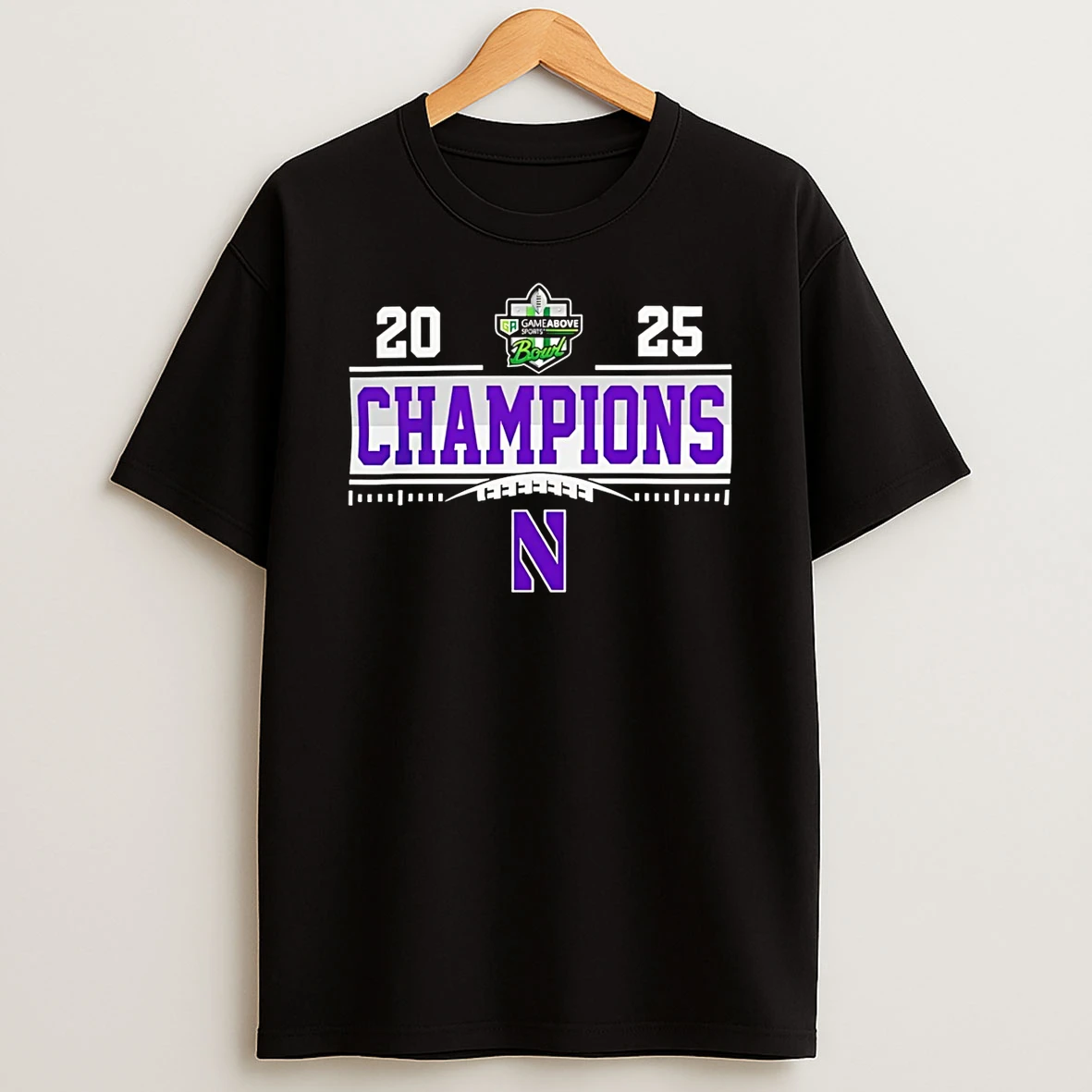 Northwestern Wildcats 2025 Gameabove Sports Bowl Champions Football Classic T Shirt