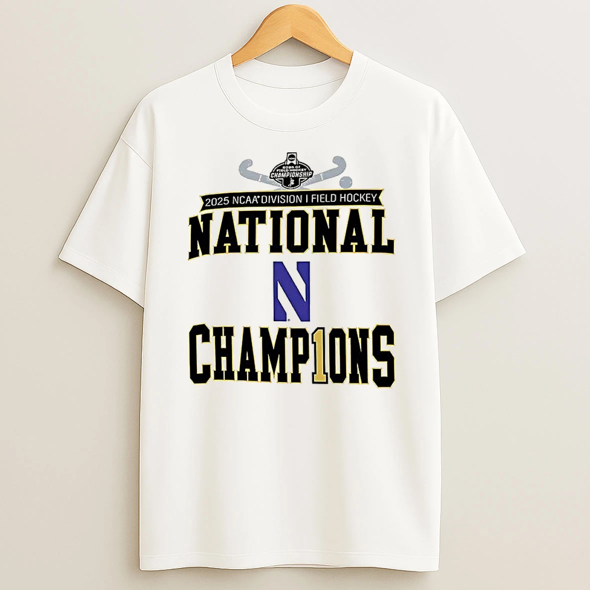 Northwestern Wildcats 2025 Ncaa Division I Field Hockey Championship T Shirt