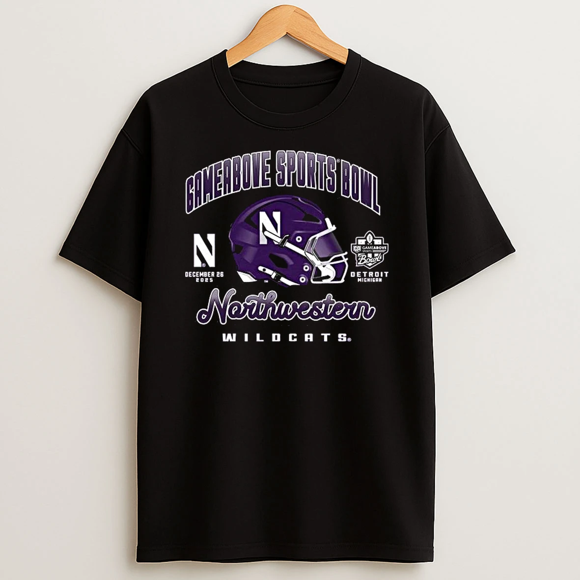 Northwestern Wildcats Football 2025 Gameabove Sports Bowl T Shirt