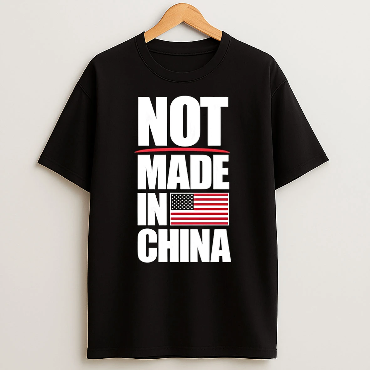 Not Made In China American Flag T Shirt