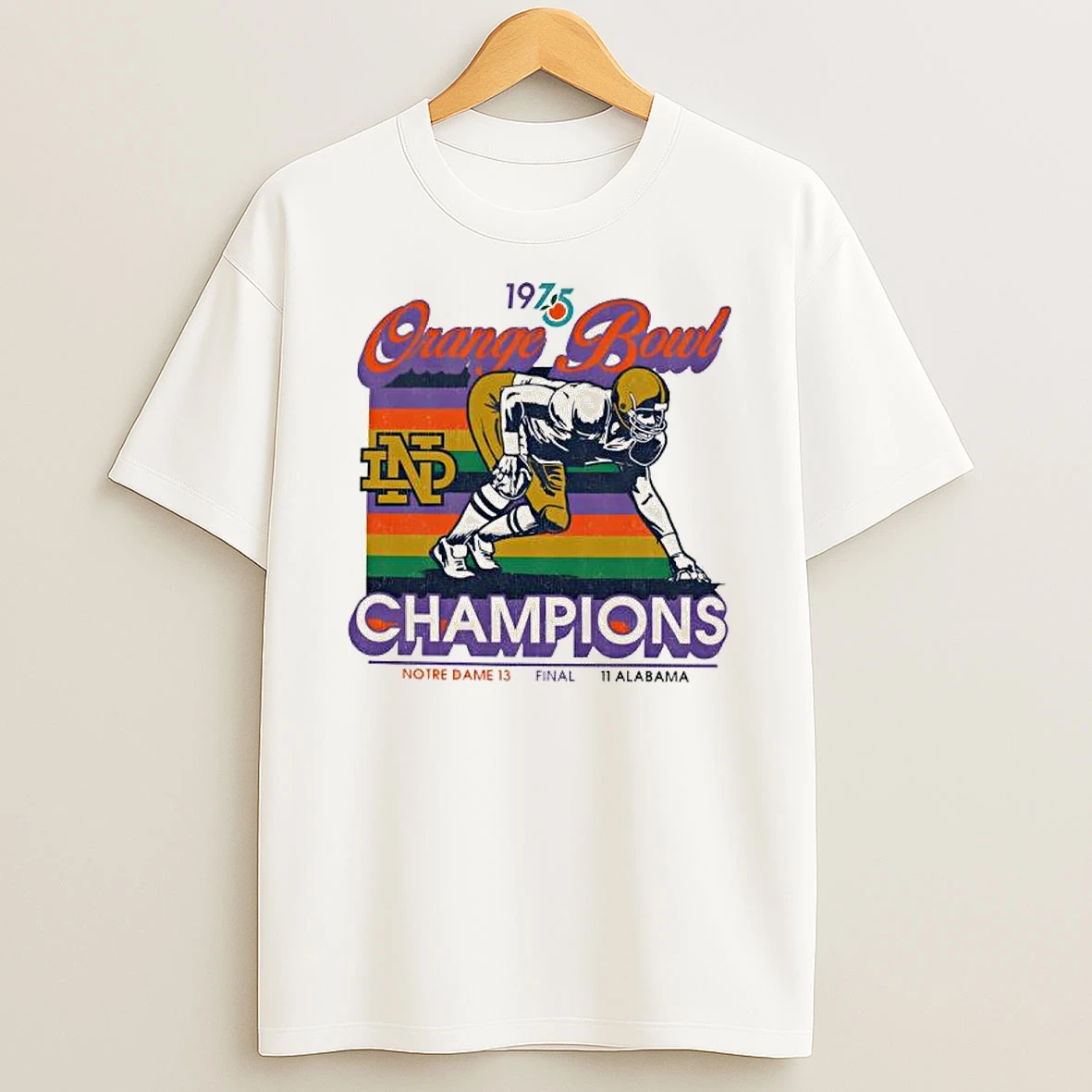 Notre Dame Fighting Irish Orange Bowl Champions 1975 T Shirt