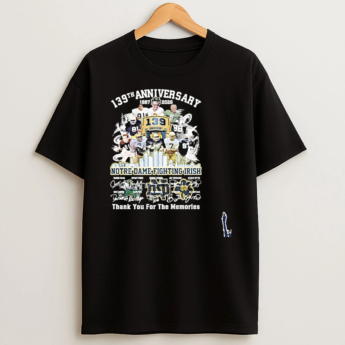 Notre Dame Fighting Irish Team Legend 139th Anniversary 1887 2026 T Shirt