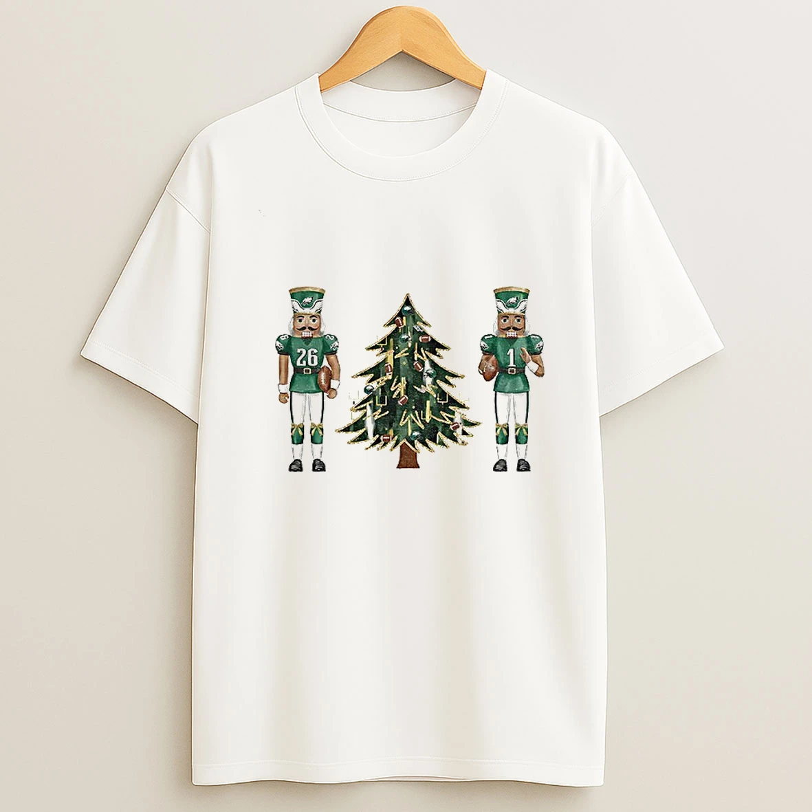 Nutcracker Jalen Hurts Vs Saquon Barkley Philadelphia Eagles Football Merry Christmas T Shirt