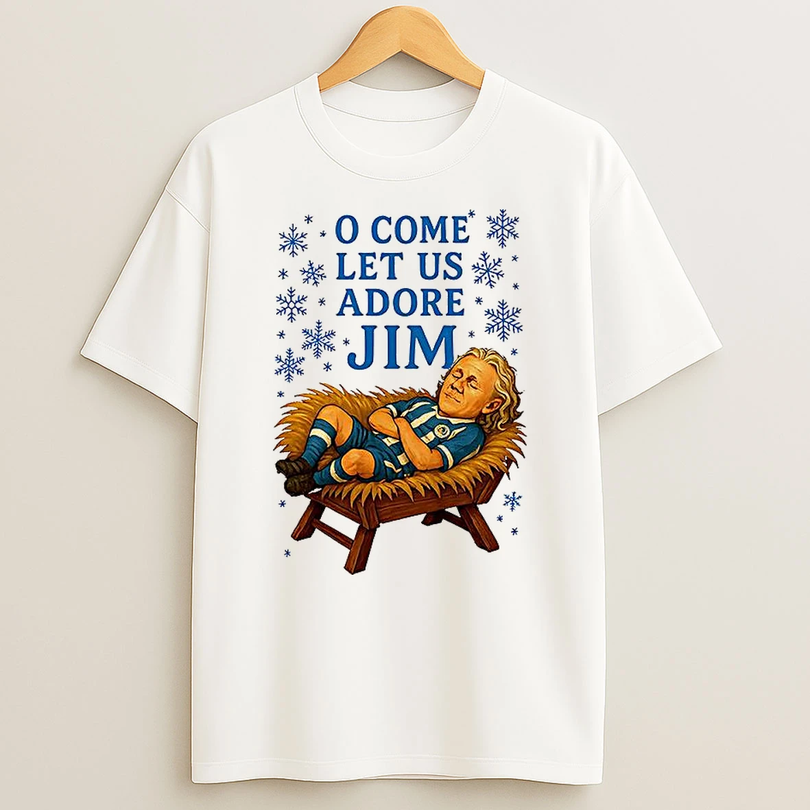 O Come Let Us Adore Jim Wigan Athletic Football Christmas T Shirt