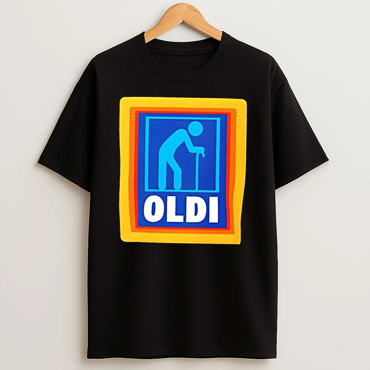 Oldi Funny Senior Aldi Logo Parody T Shirt