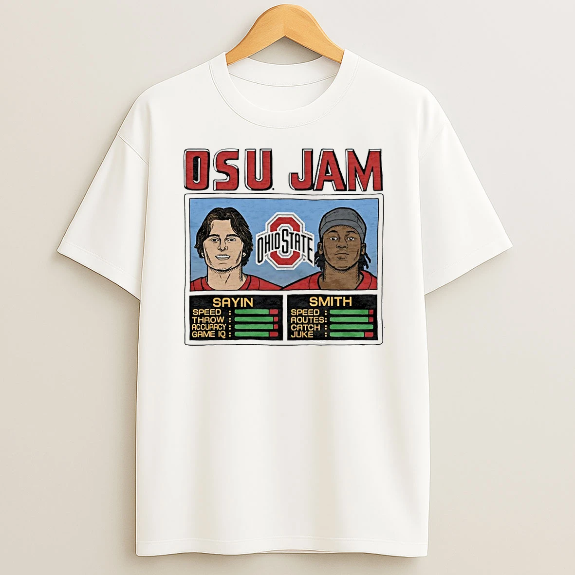 Osu Jam Buckeyes Julian Sayin And Jeremiah Smith Circle T Shirt