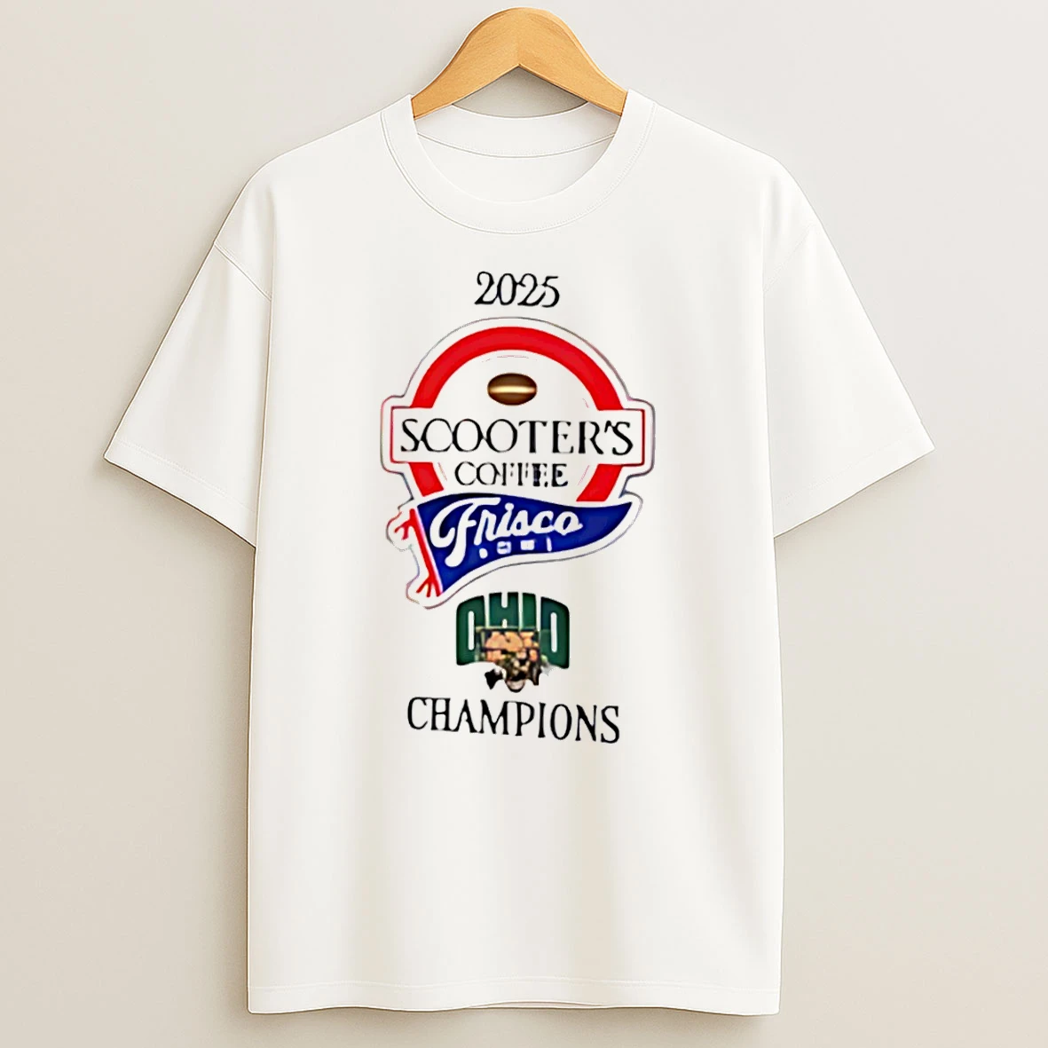 Ohio Bobcats 2025 Scooters Coffee Frisco Bowl Champions Classic T Shirt