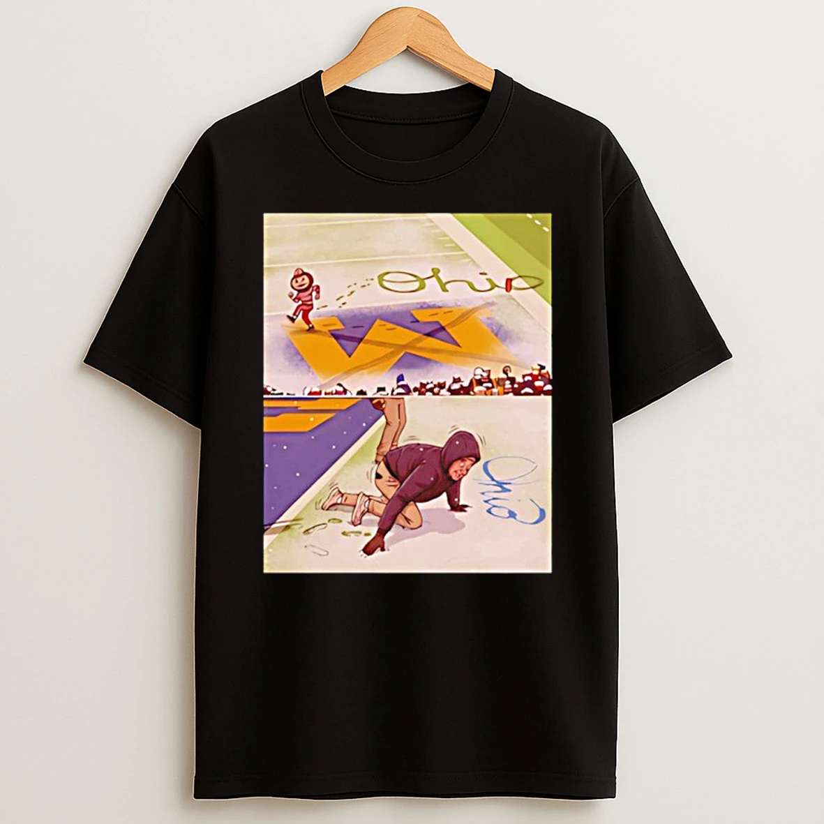 Ohio State Brutus Crossing Out M Snow Funny T Shirt