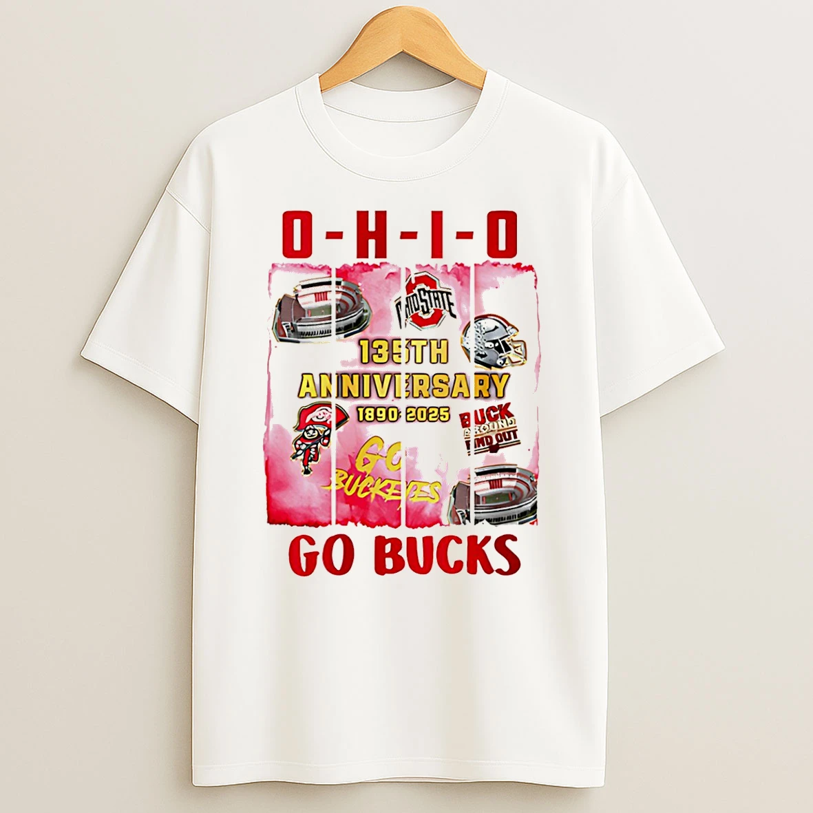 Ohio State Buckeyes 135th Anniversary 1890 2025 Go Bucks T Shirt