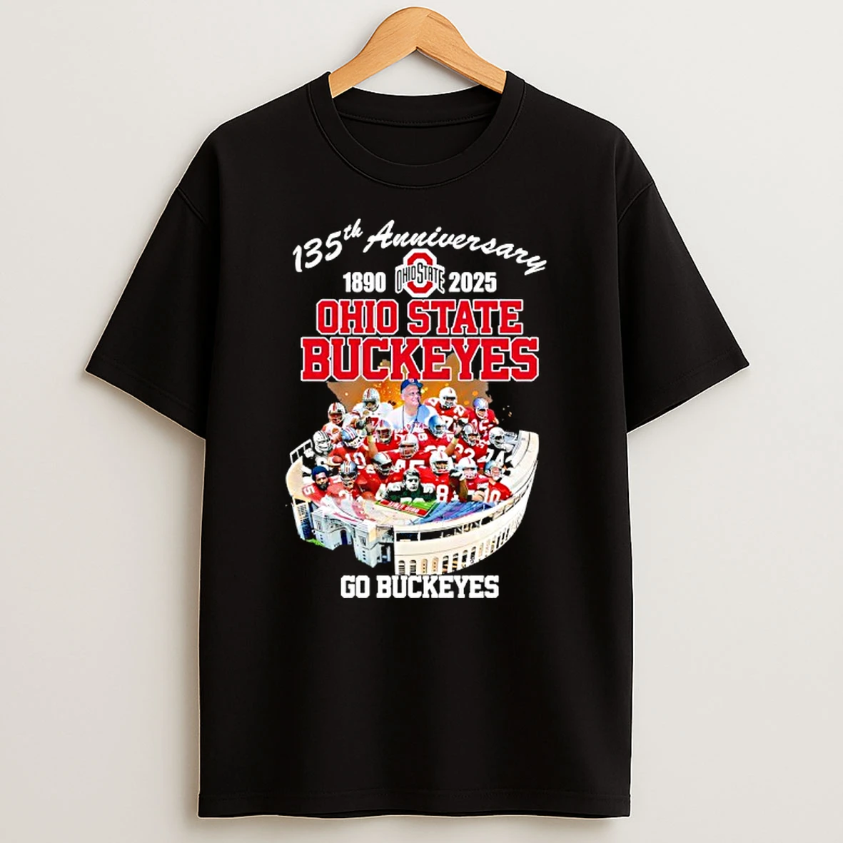 Ohio State Buckeyes 135th Anniversary 1980 2025 Go Buckeyes T Shirt