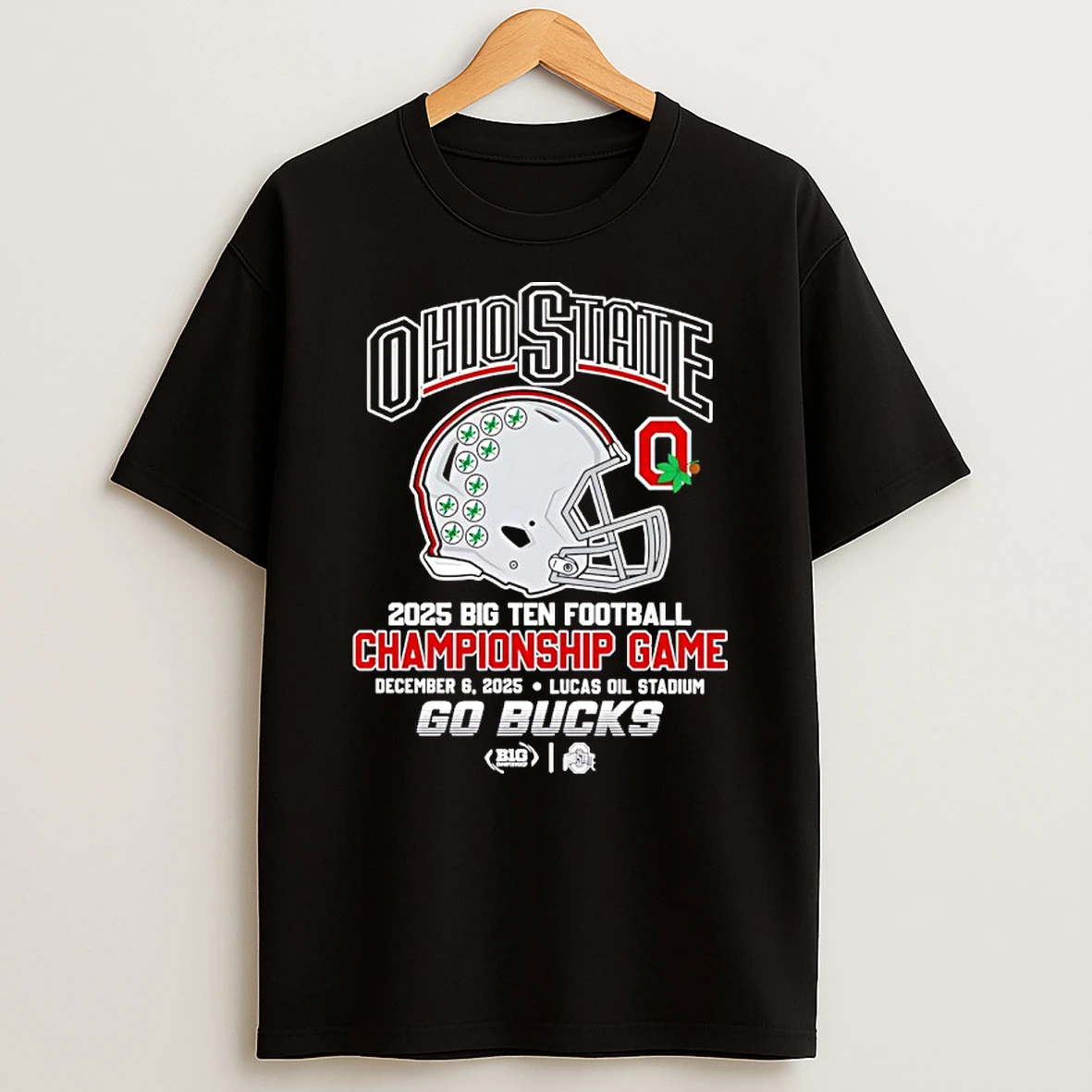 Ohio State Buckeyes 2025 Big Ten Football Championship Game Go Bucks T Shirt