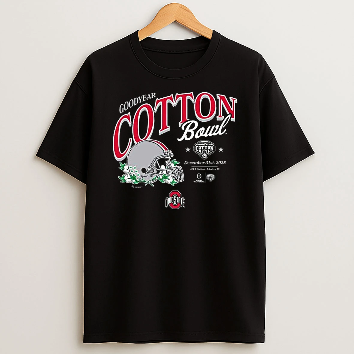 Ohio State Buckeyes 2025 Cotton Bowl Dec 31st 2025 Helmet T Shirt