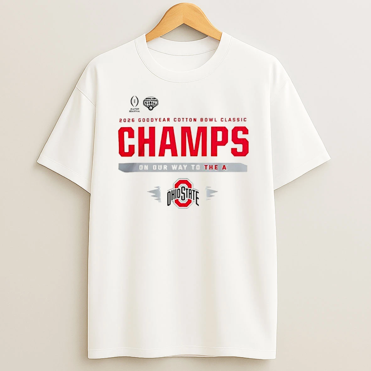 Ohio State Buckeyes 2026 Cotton Bowl Champions Playoff T Shirt
