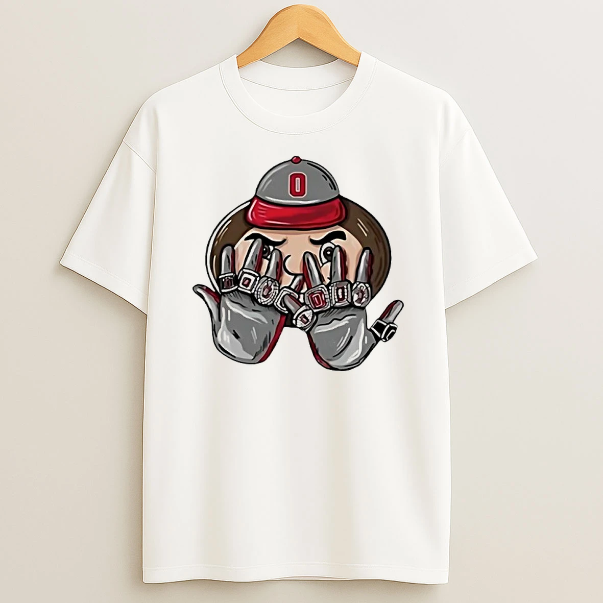 Ohio State Buckeyes 9 Rings Mascot T Shirt