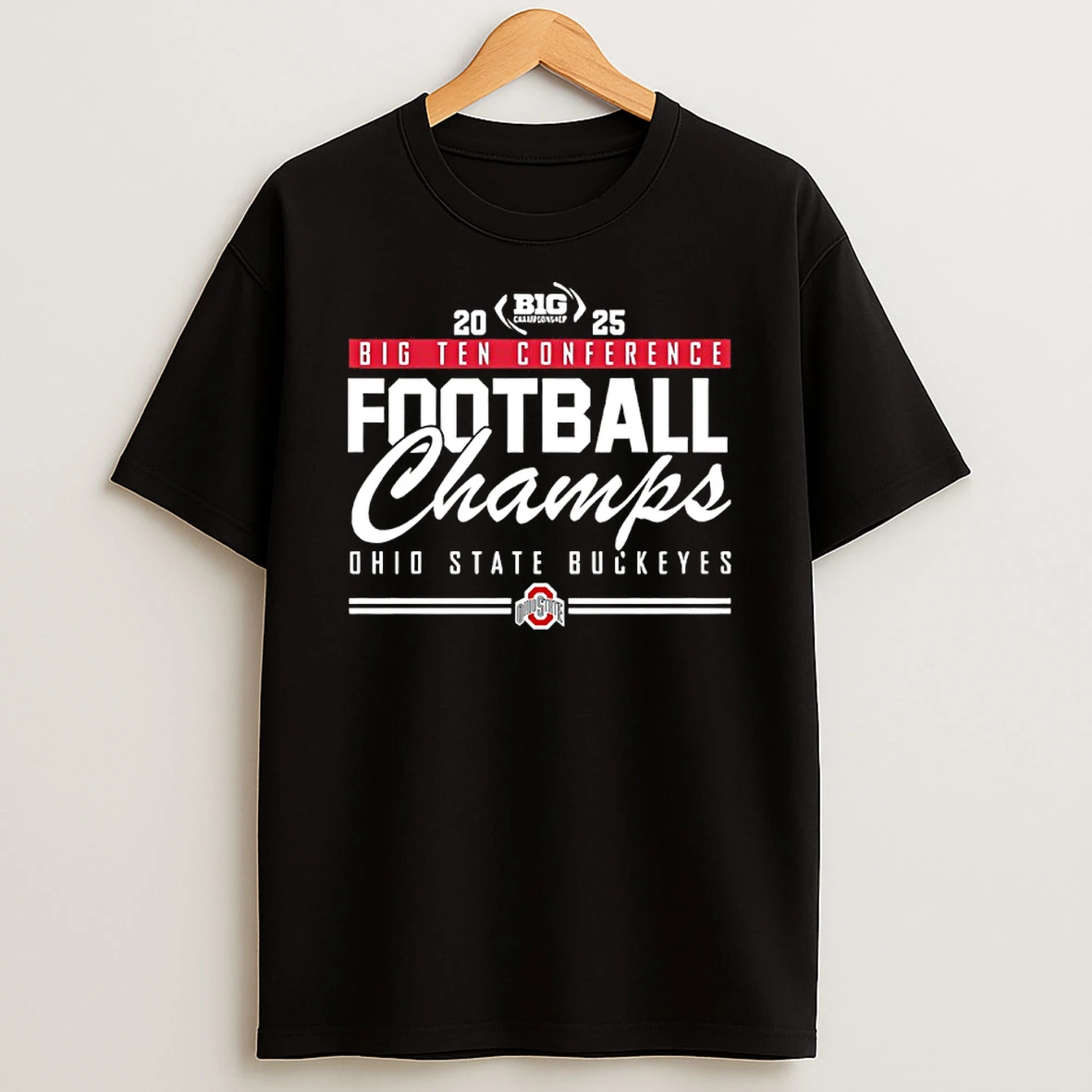 Ohio State Buckeyes Big 10 Conference 2025 Champions T Shirt