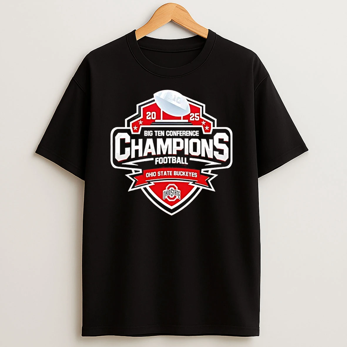 Ohio State Buckeyes Big 10 Conference 2025 Champions Trophy T Shirt