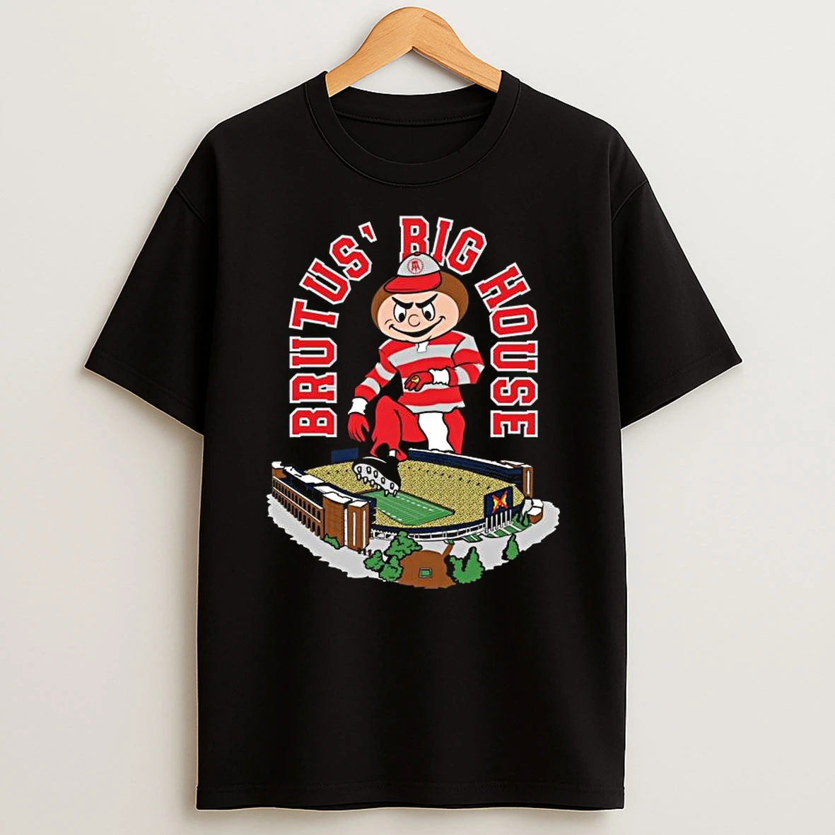 Ohio State Buckeyes Brutus Big House Mascot T Shirt