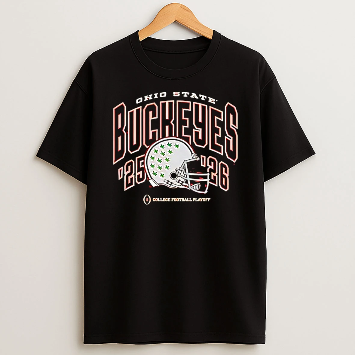 Ohio State Buckeyes Football 2025 2026 Cfp Bound Helmet T Shirt