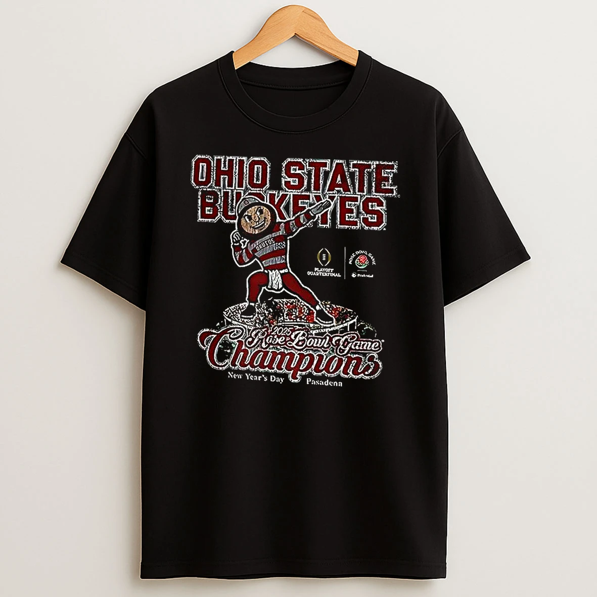 Ohio State Buckeyes Football 2025 Rose Bowl Champions T Shirt