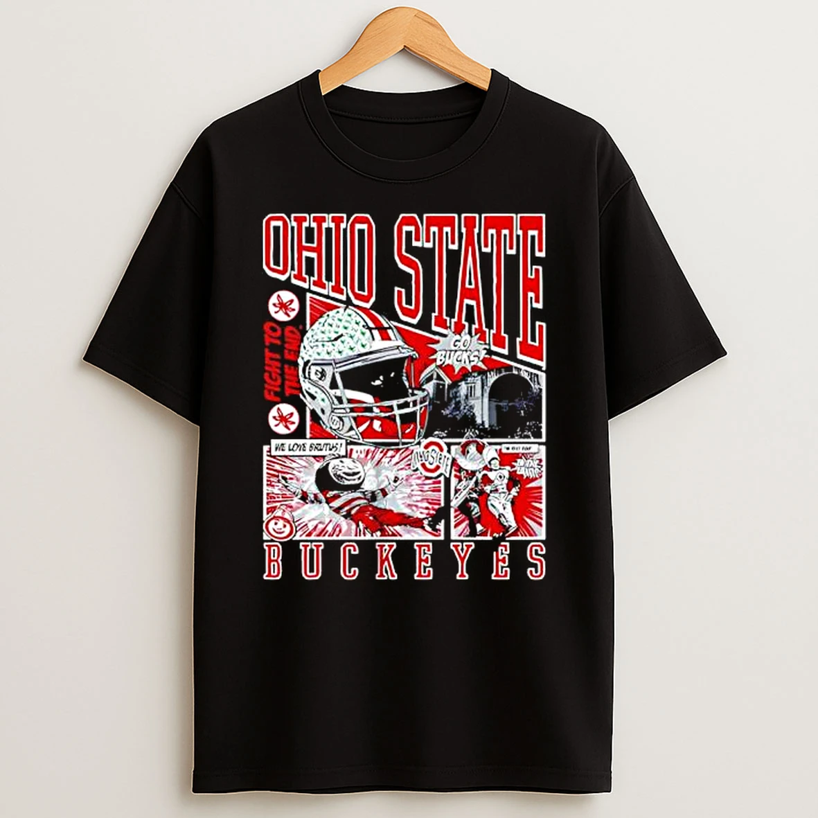 Ohio State Buckeyes Football Helmet Brutus T Shirt