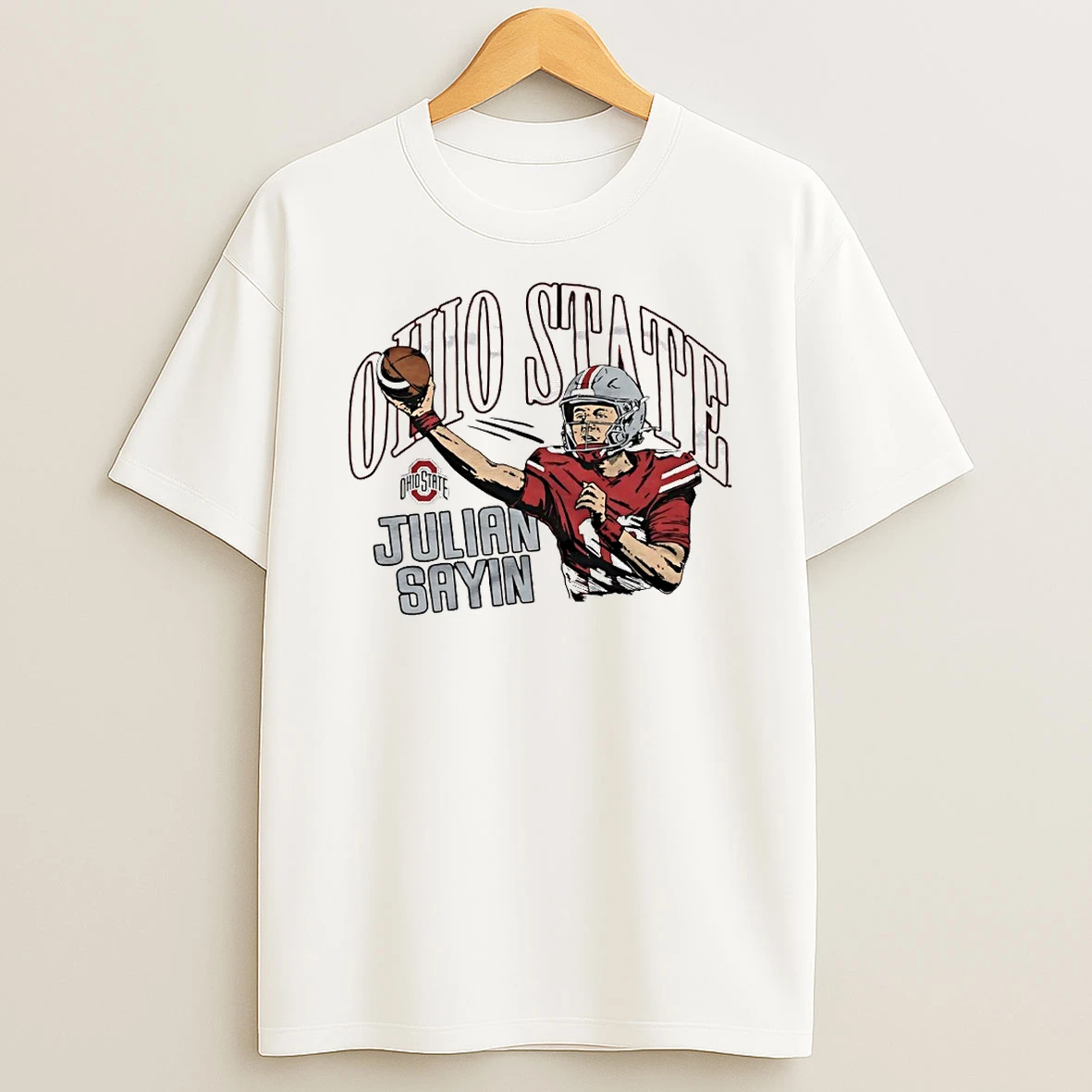 Ohio State Buckeyes Julian Sayin Superstar Circle T Shirt