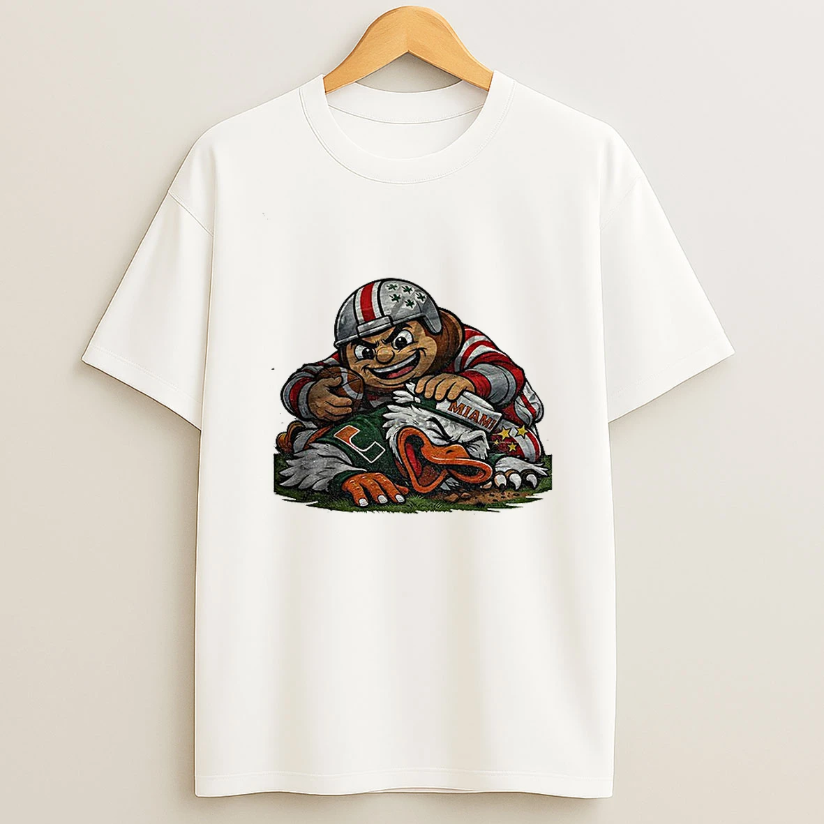 Ohio State Buckeyes Ko Miami Hurricanes Playoffs Retro Rivalries Football Artwork T Shirt