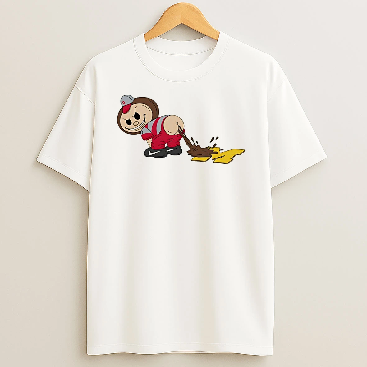 Ohio State Buckeyes Mascot Poop Michigan Wolverines Logo Football T Shirt