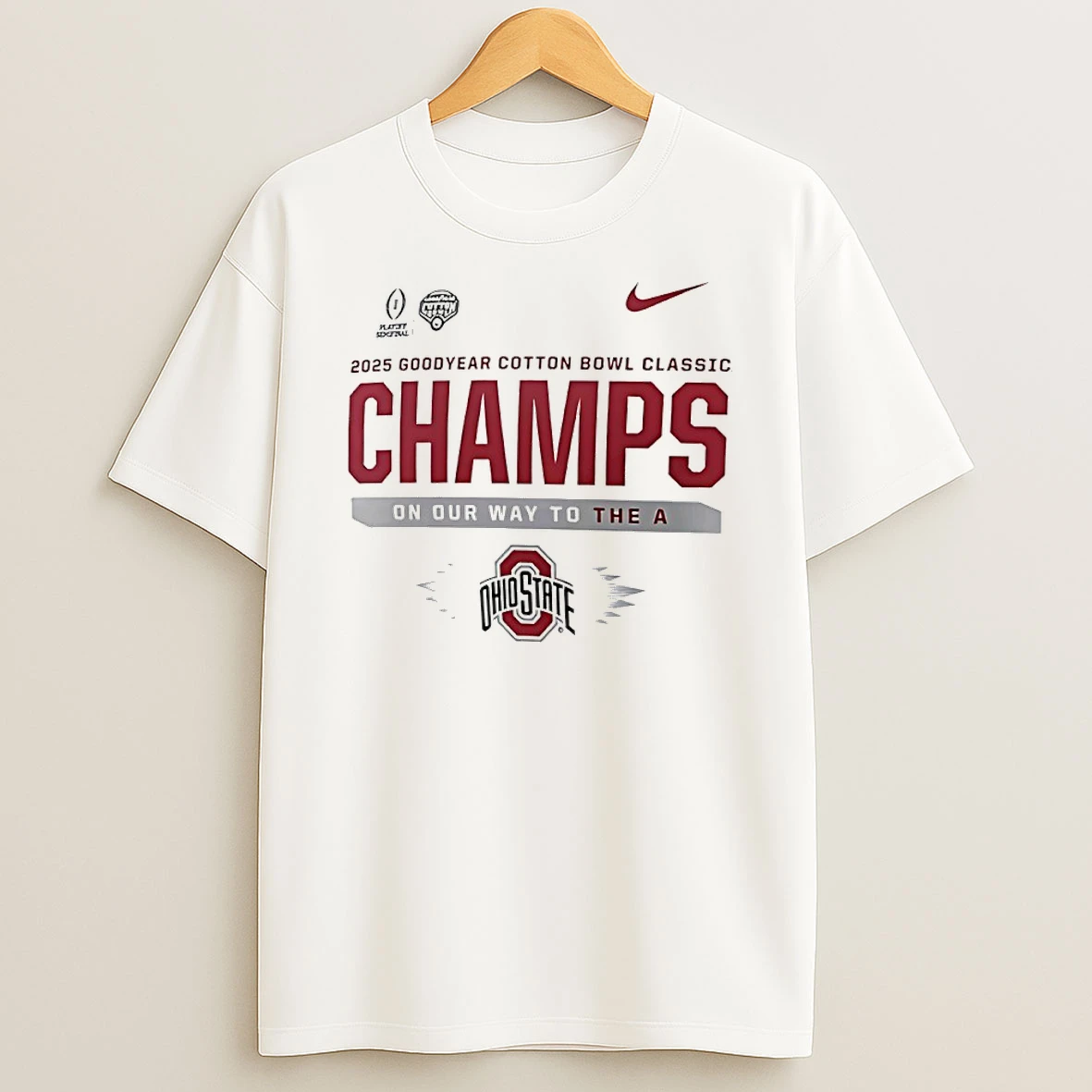 Ohio State Buckeyes On Out Way To The A 2025 Goodyear Cotton Bowl Classic National Championship T Shirt