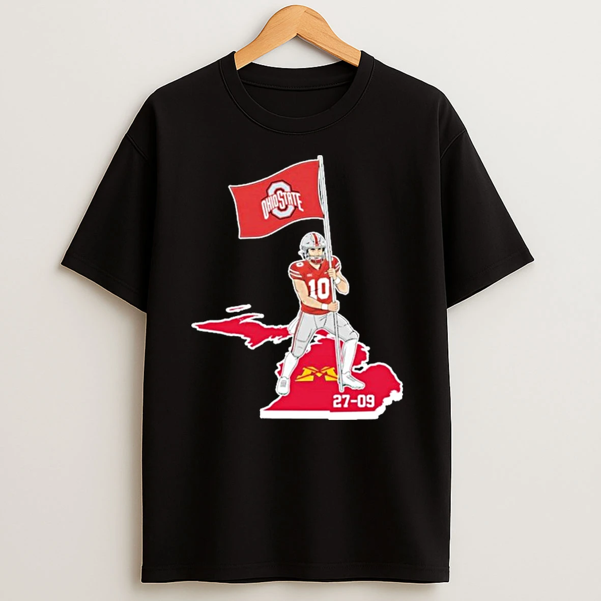 Ohio State Buckeyes Plant Flag Michigan T Shirt