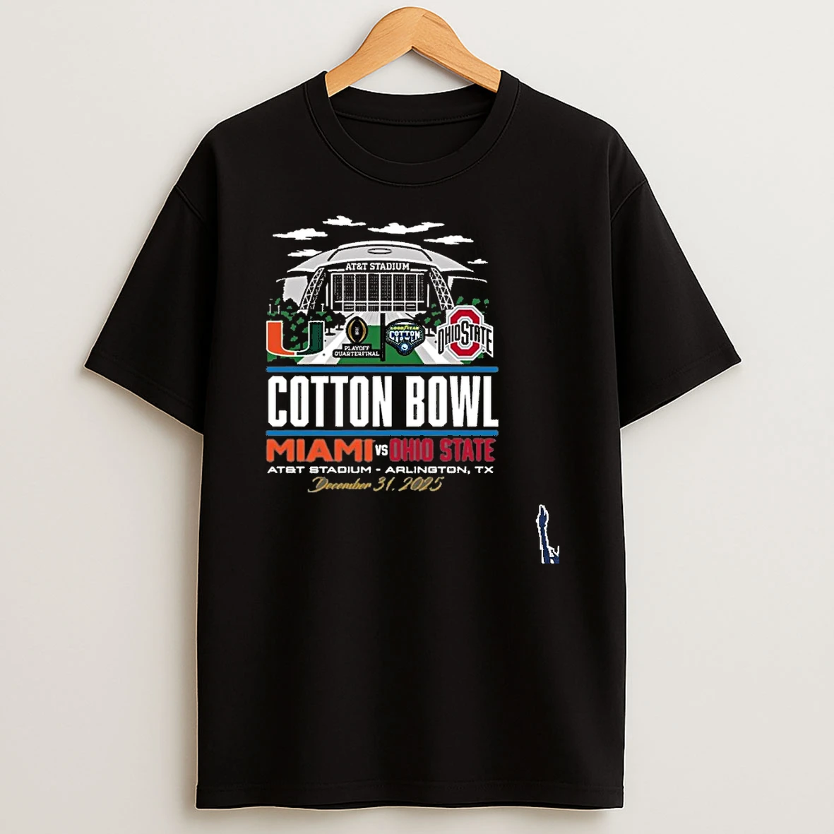 Ohio State Buckeyes Vs Miami Hurricanes 2025 Cotton Bowl Vs Miami Att Stadium T Shirt