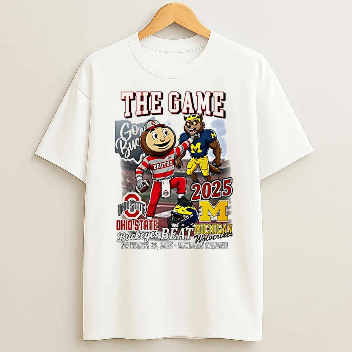 Ohio State Buckeyes Beat Michigan Wolverines 2025 The Game Mascot T Shirt