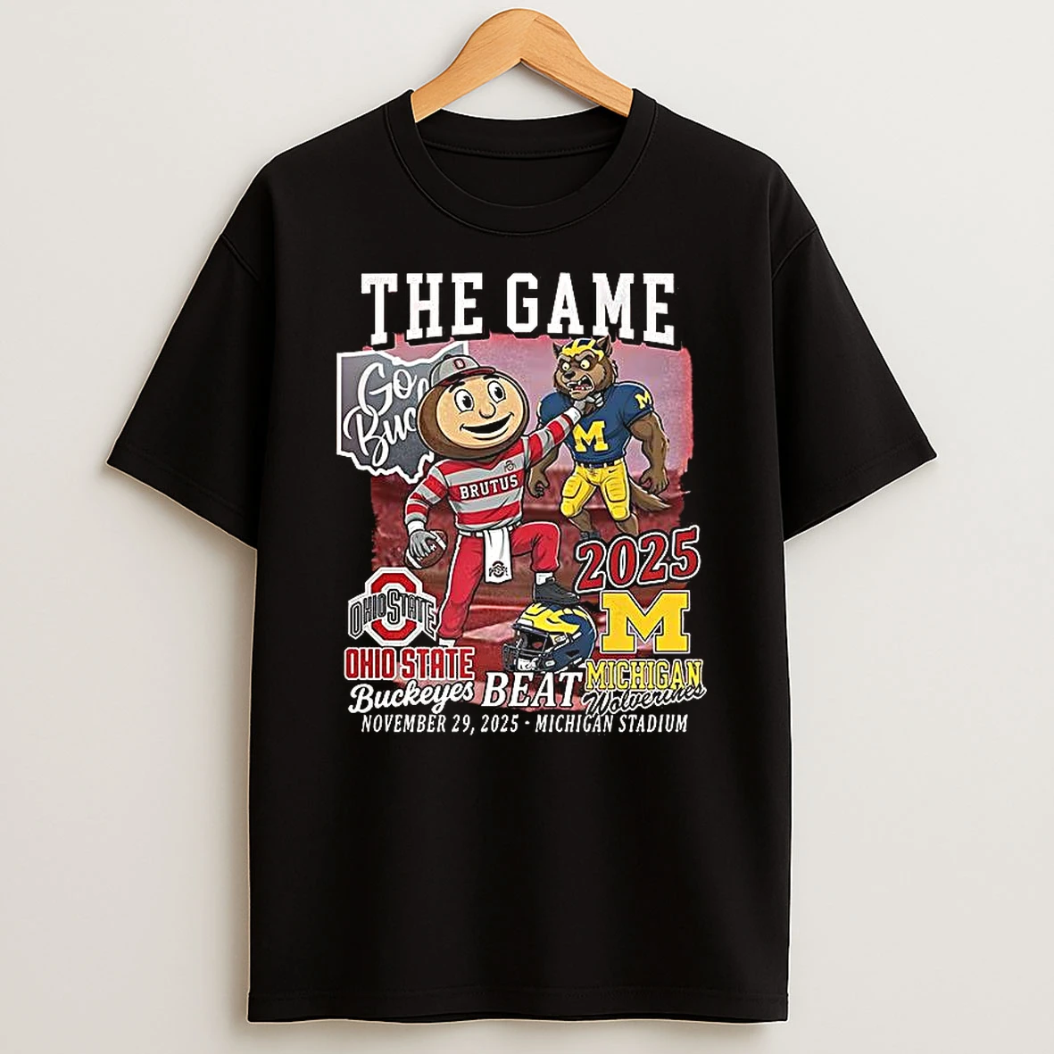 Ohio State Buckeyes Beat Michigan Wolverines Ncaa 2025 Go Bucks Michigan Stadium T Shirt