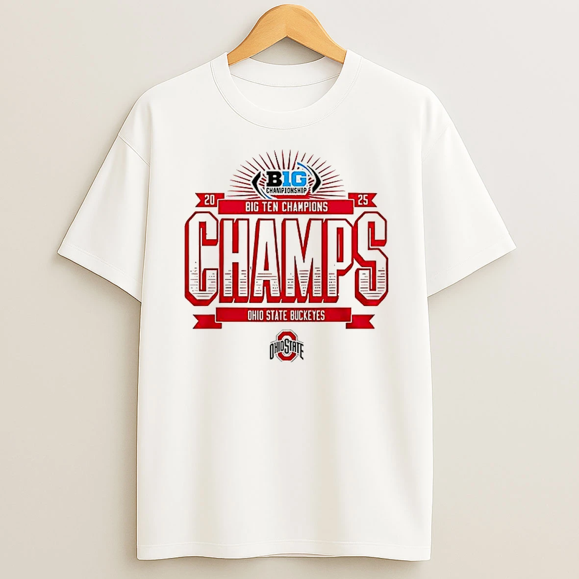 Ohio State Buckeyes Football Big Ten Championship 2025 T Shirt