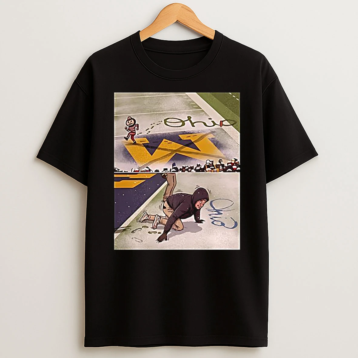 Ohio State Buckeyes Football Brutus Crossing Out M Snow Fans Meme T Shirt
