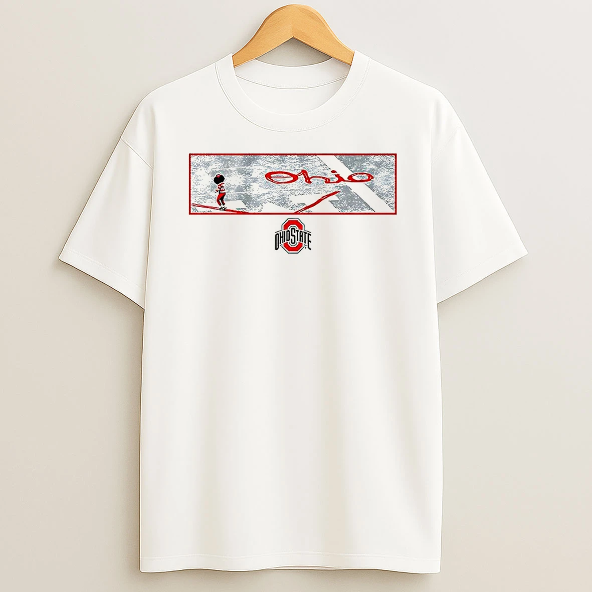 Ohio State Buckeyes Football Snow Ohio Logo T Shirt